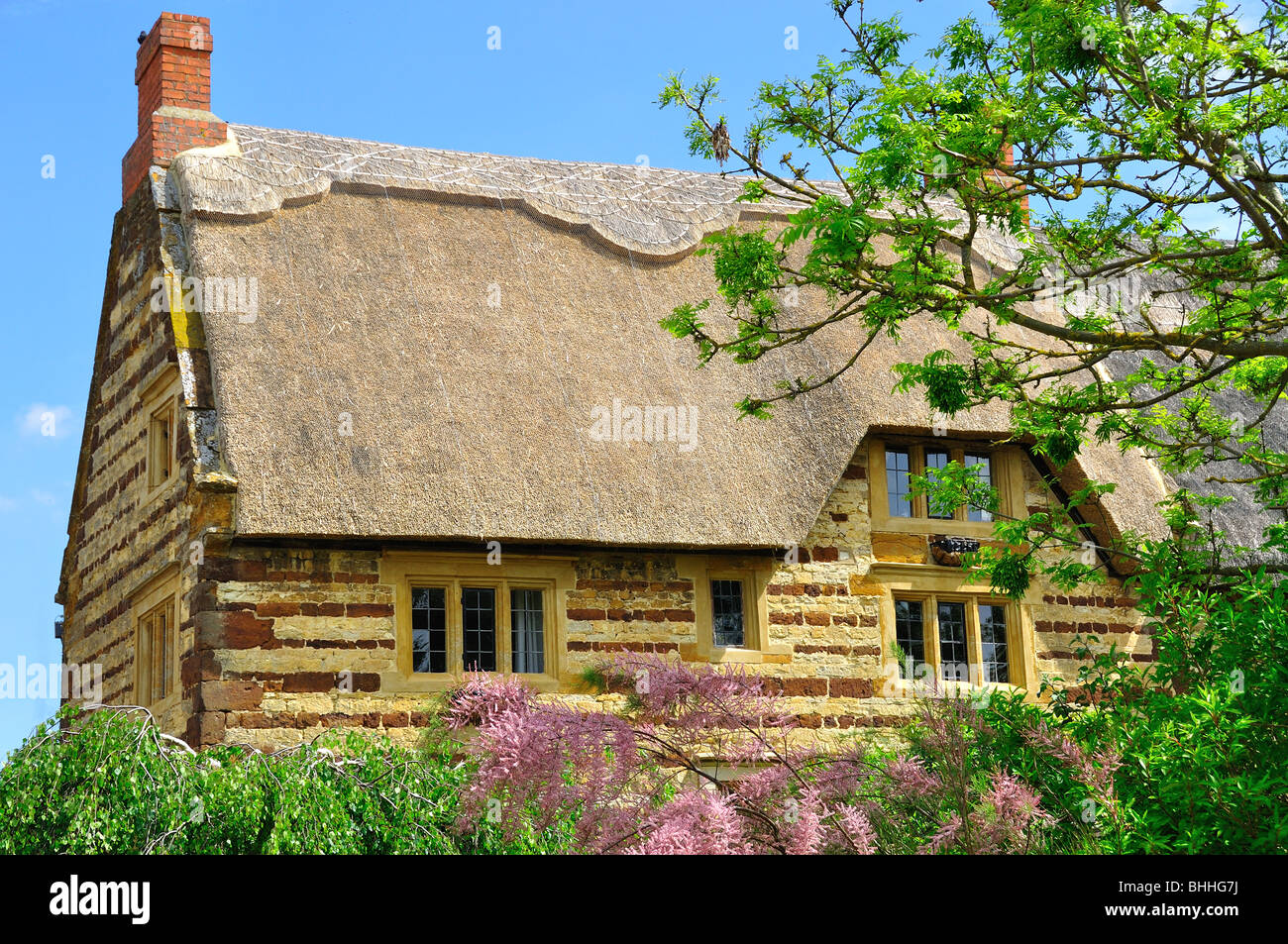 Dies ist ein traditionell erbaute Ferienhaus befindet sich in dem Dorf Blisworth in Northamptonshire, Großbritannien Stockfoto