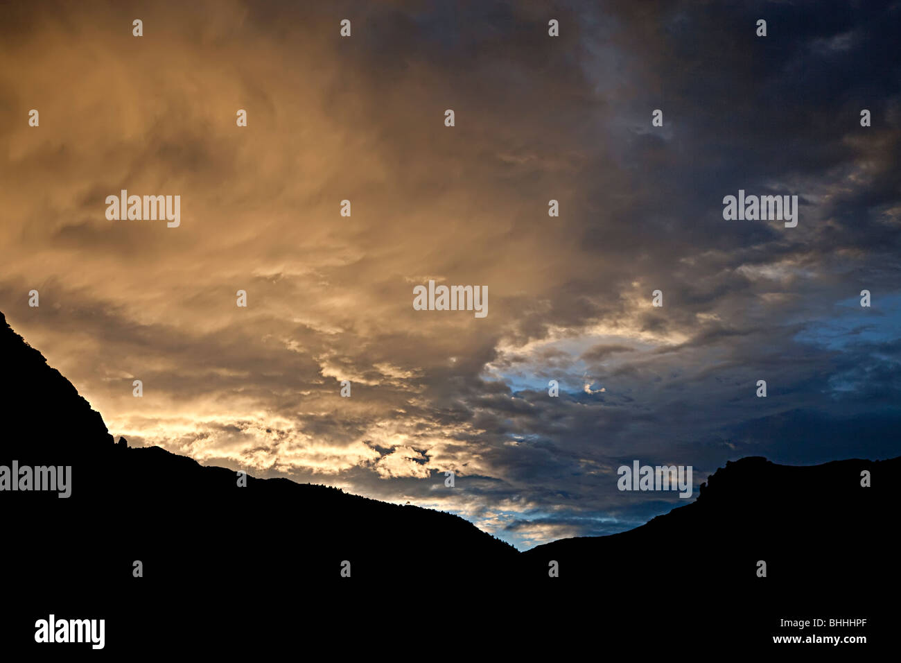 Abenddämmerung Himmel über Guadalupe Mountains Nationalpark Guadalupe Texas USA Stockfoto