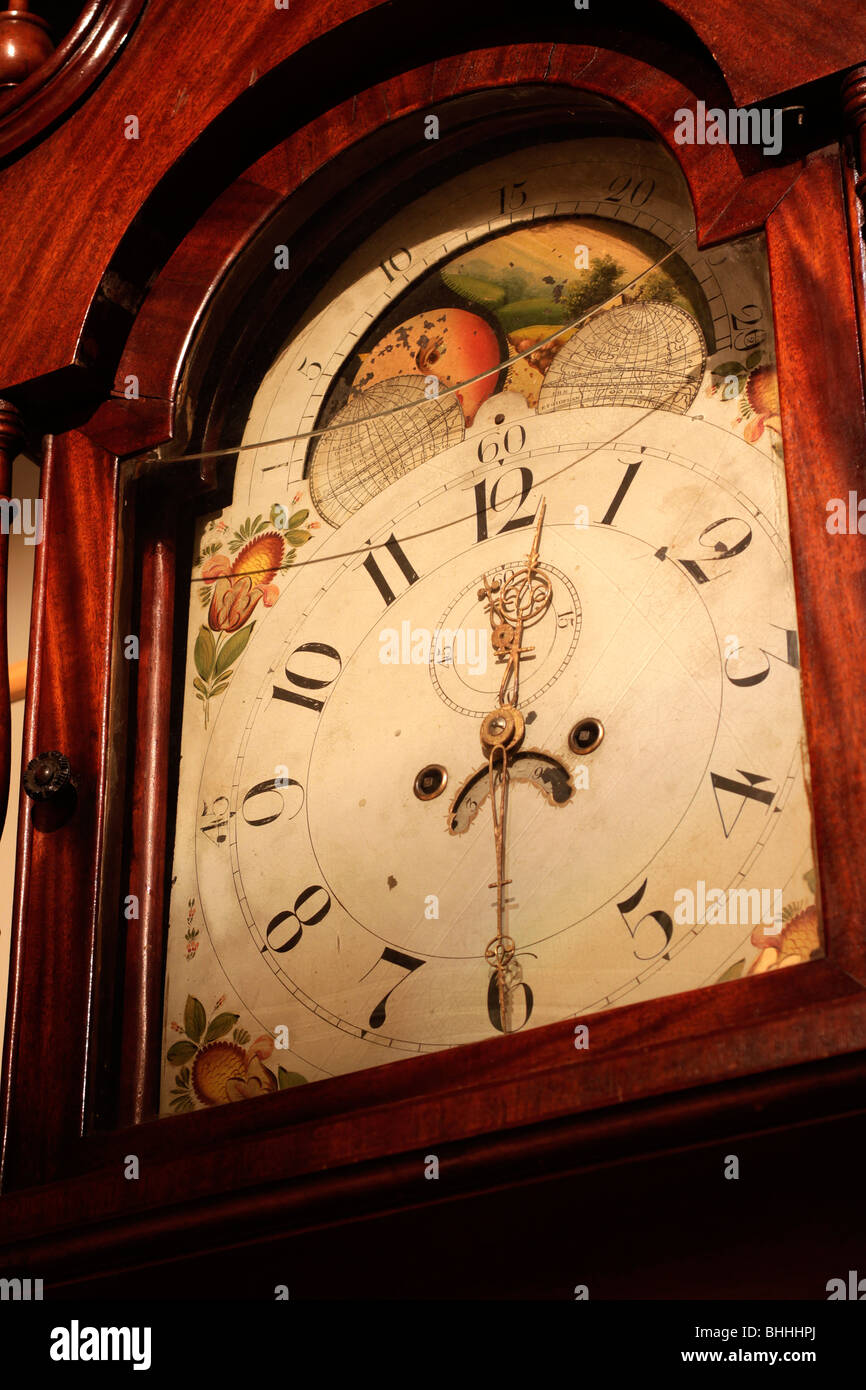 Standuhr-Gesicht Stockfoto