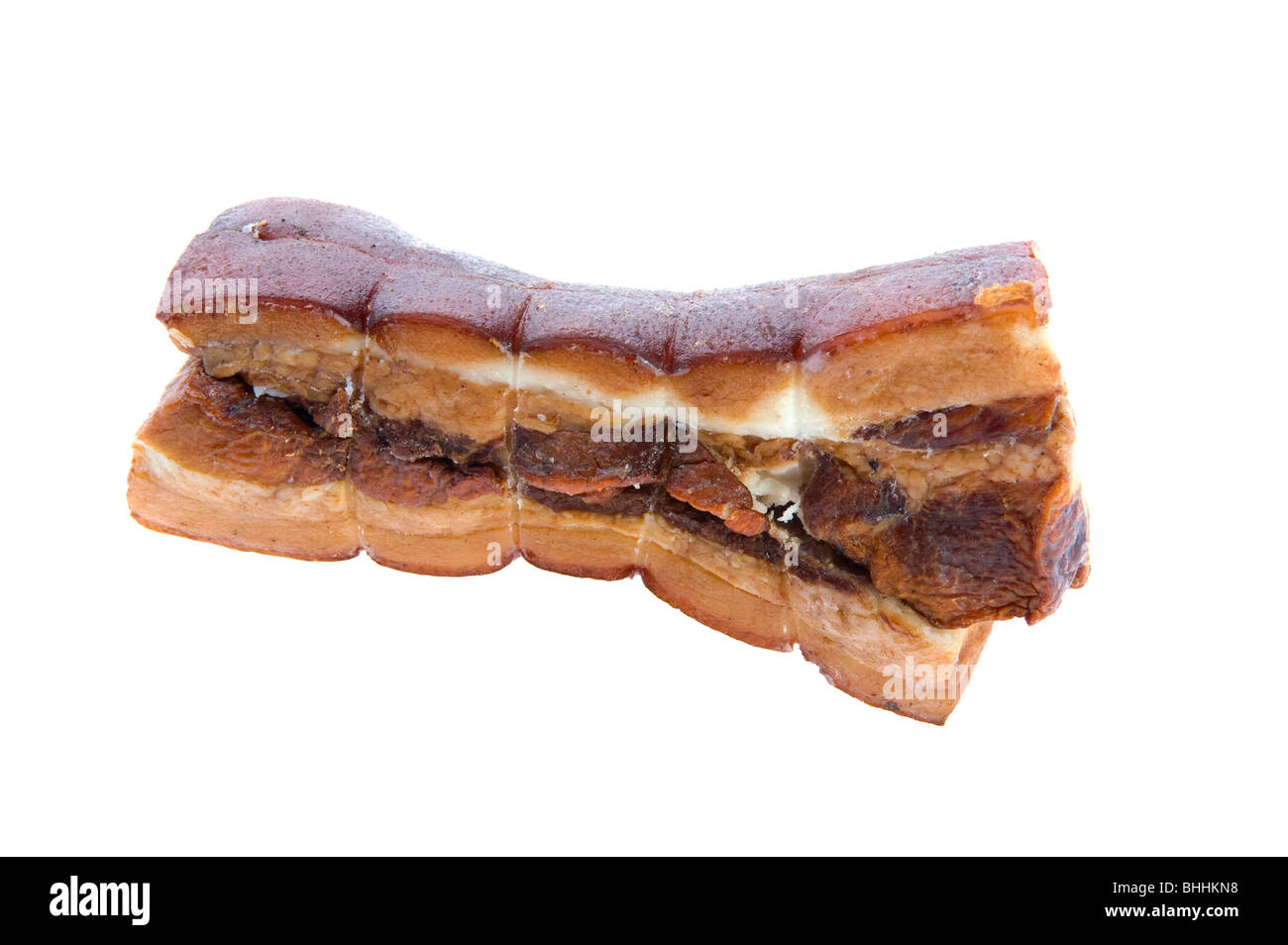 Objekt auf weiß - geräucherte Fett essen Stockfoto
