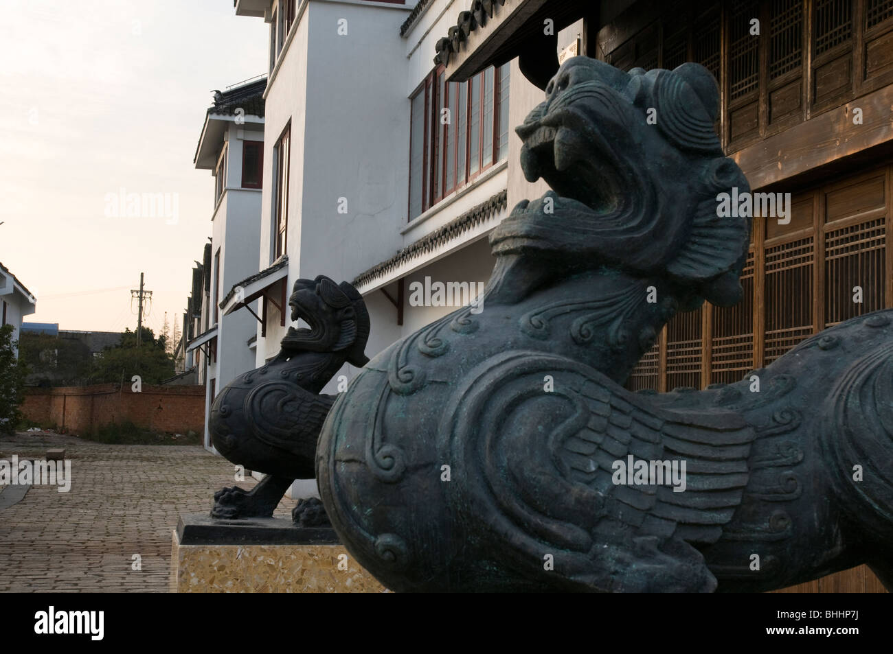 Traditionelle chinesische Architektur Zhouzhuang, Jiangsu Provinz, China, Asien Stockfoto
