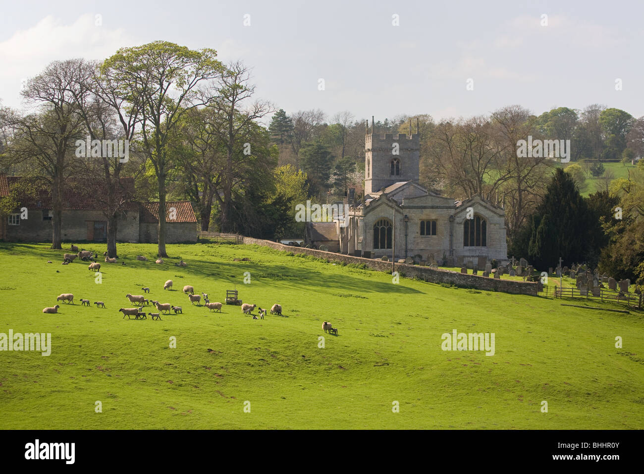 Pastorale englische Landschaft Stockfoto