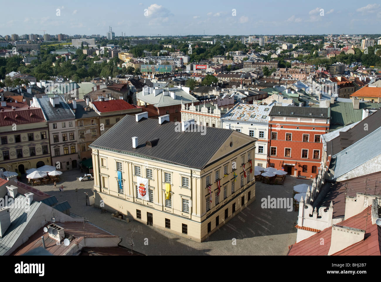 Das Civic Centre in der alten, historischen, mittelalterlichen Stadt Lublin in Süd-Ost-Polen. Stockfoto