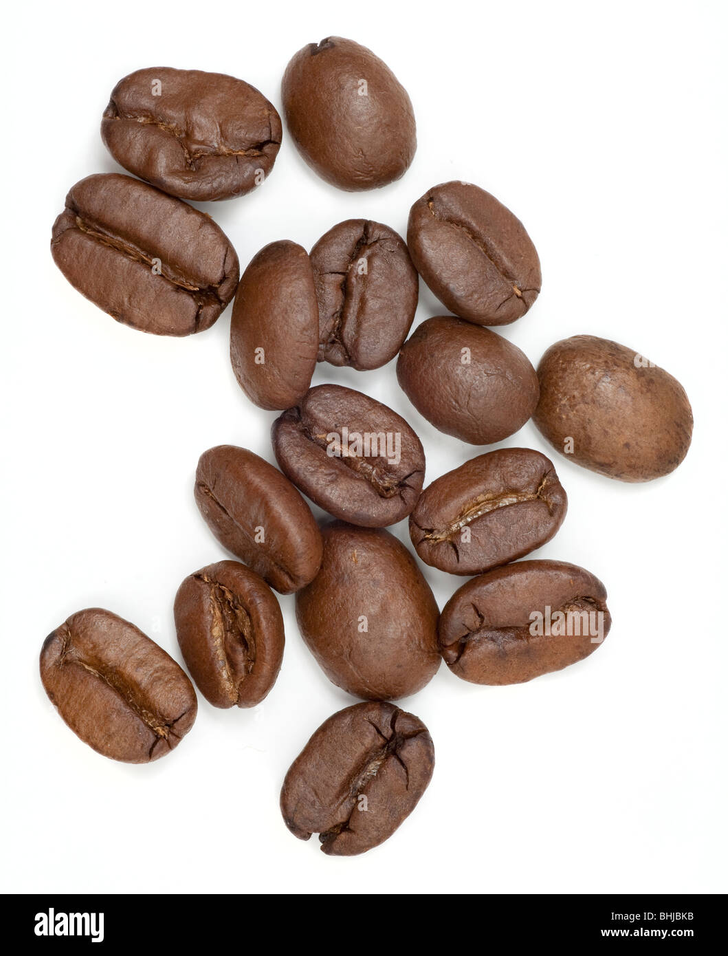 Gerösteter Kaffeebohnen hautnah Stockfoto