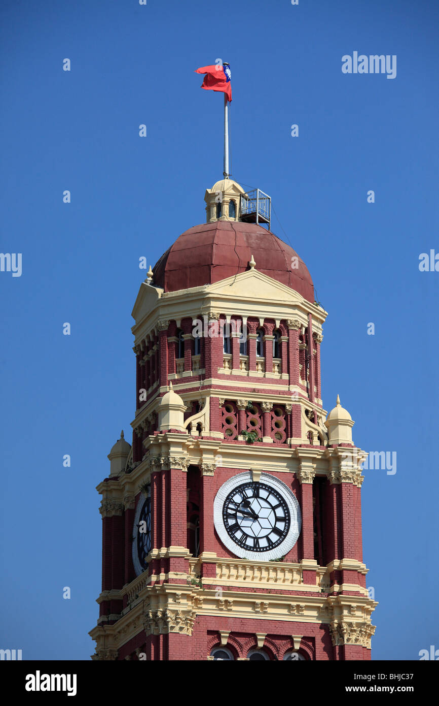 Myanmar, Burma, Yangon, Rangun, High Court, Uhrturm, Stockfoto