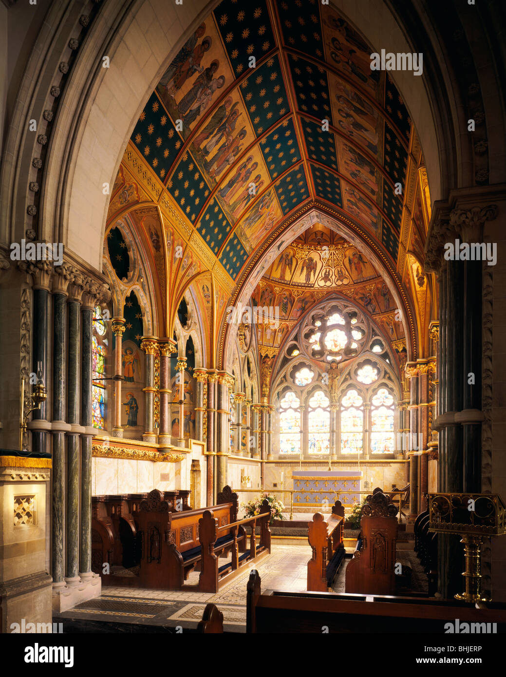 Innenraum der Kirche St. Mary, Studley Royal, North Yorkshire, 1994. Artist: Unbekannt Stockfoto