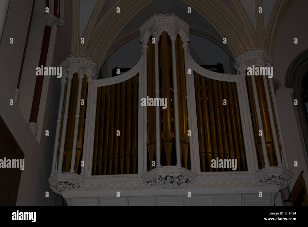 Kirche-Orgeln in St. Michaels Church, Bath Spa, UK Stockfoto