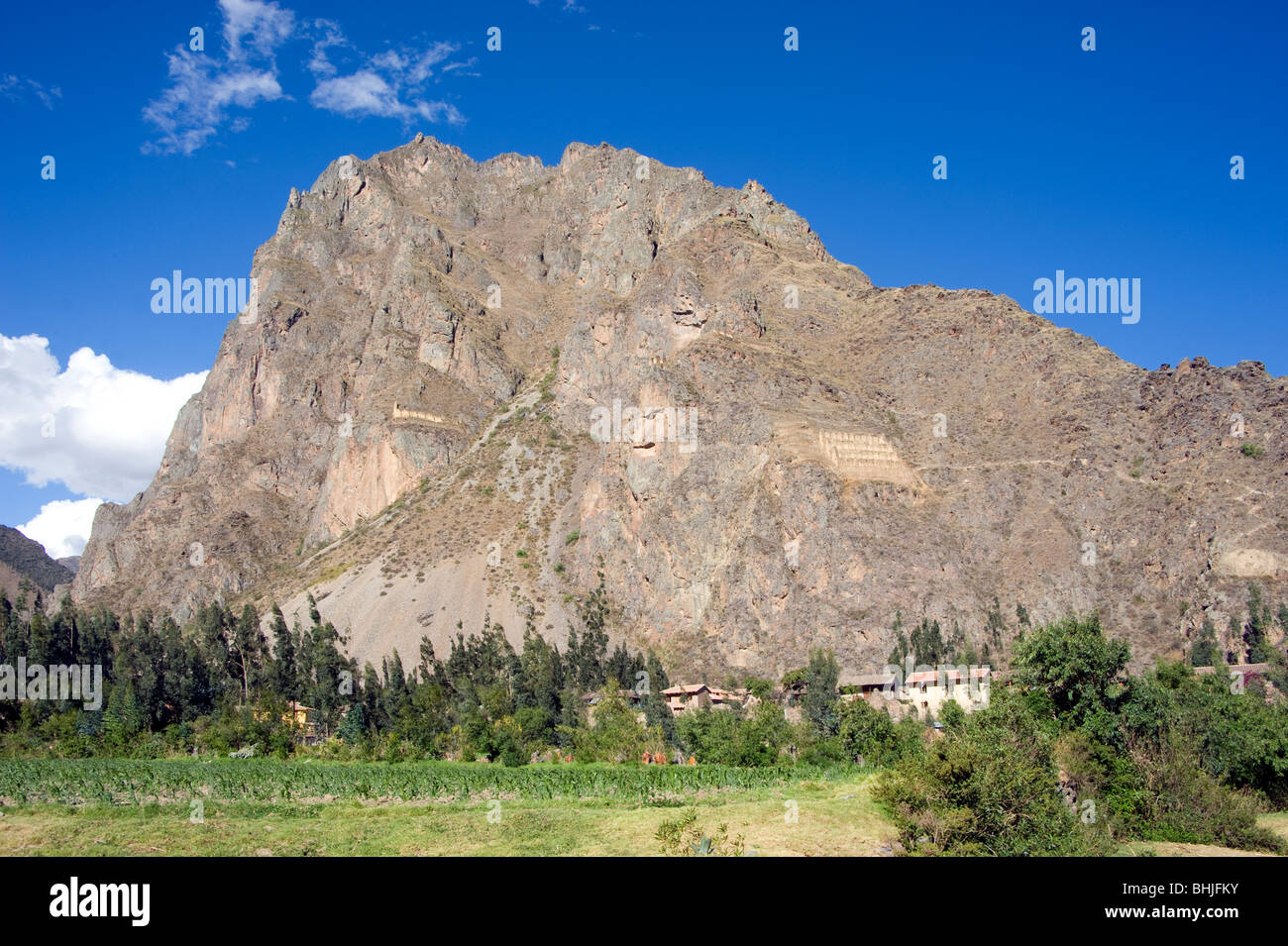 Die alten Inka-Stätte von Ollantaytambo, Peru Stockfoto