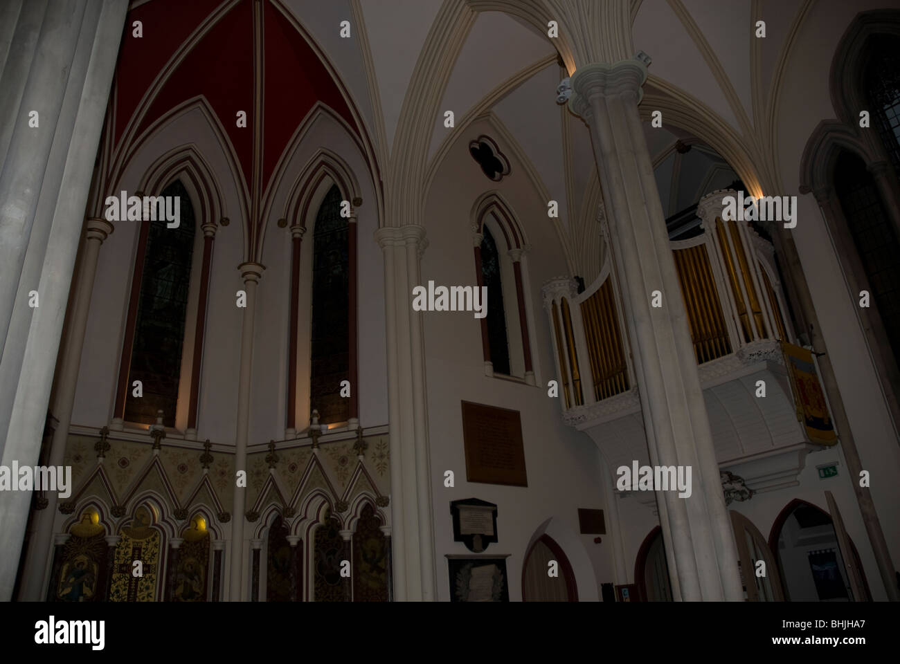 Kirche-Orgeln in St. Michaels Church, Bath Spa, UK Stockfoto