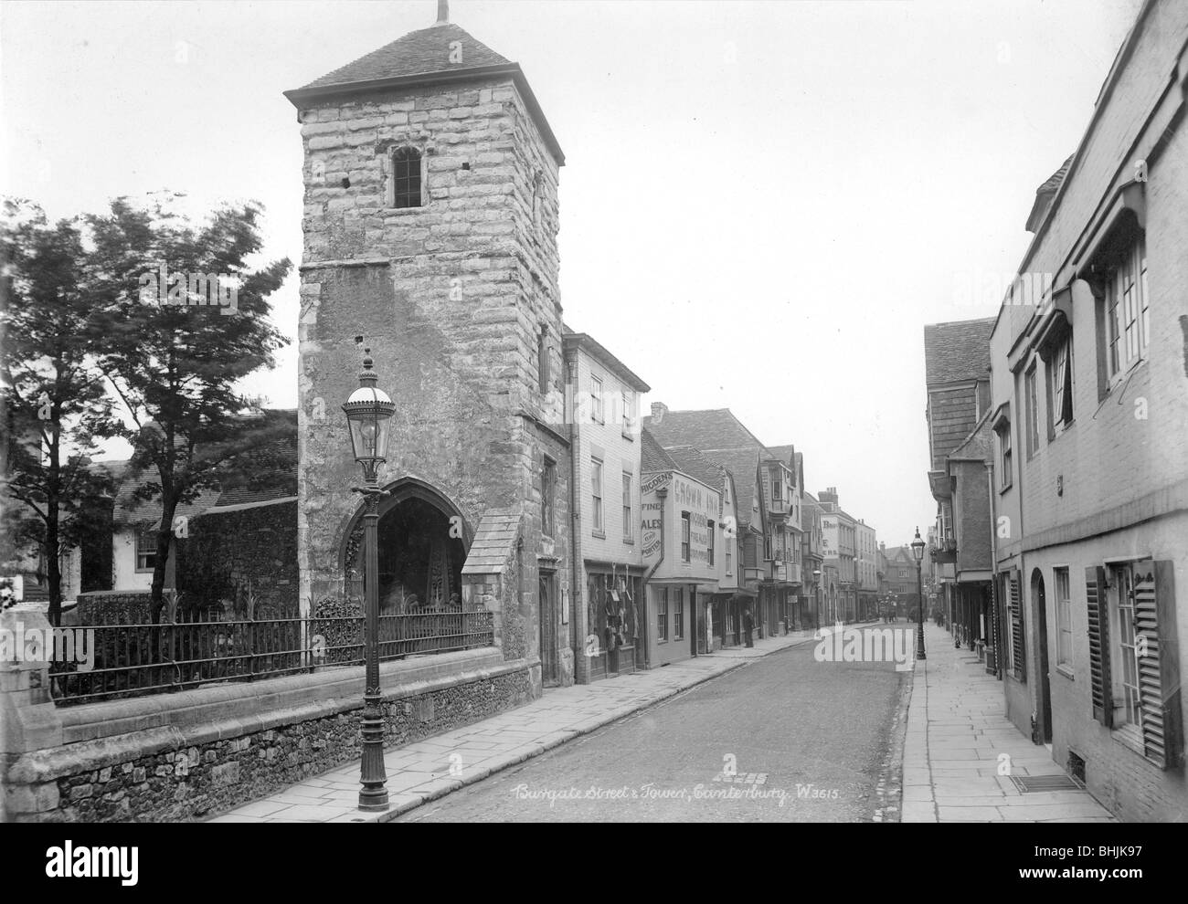 Turm von St. Maria Magdalena, Burgate, Canterbury, Kent, 1890-1910. Artist: Unbekannt Stockfoto