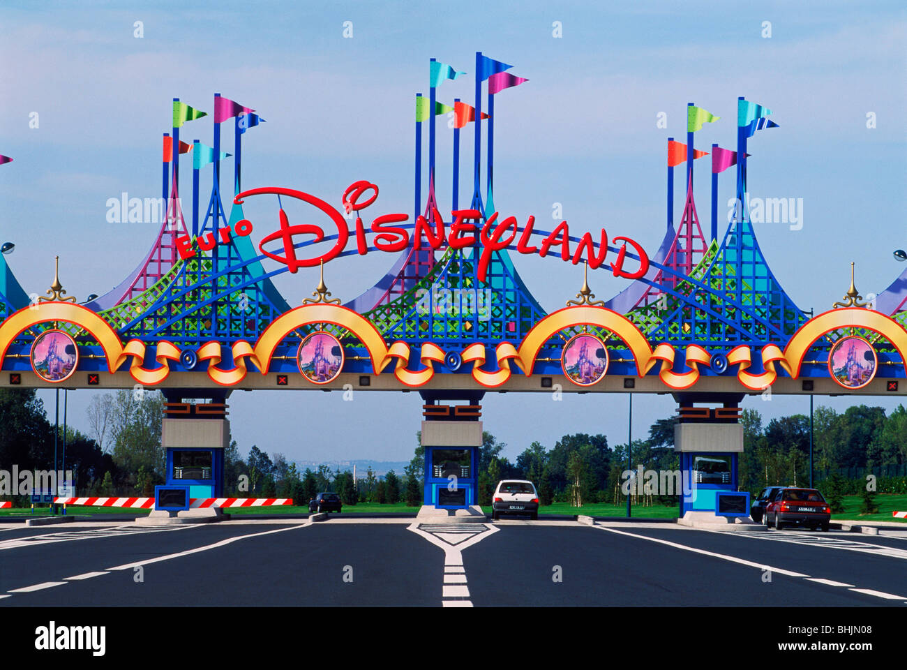 Eingang zum Eurodisney oder Euro-Disneyland im Euro Disney Resort in der Nähe von Paris Stockfoto