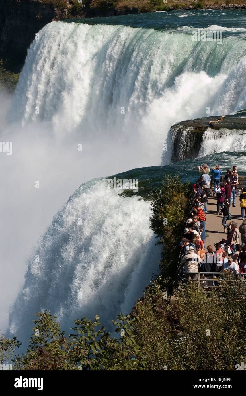 American Falls, wie gesehen von US-Seite von Niagara Falls, Niagara Falls State Park, NY, USA Stockfoto