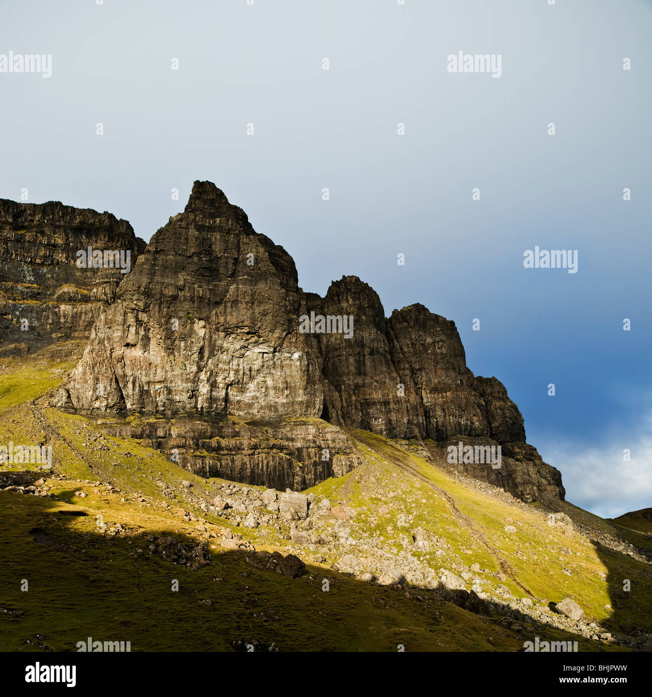 Schroffe Felsen von Storr, Isle Of Skye, Schottland Stockfoto