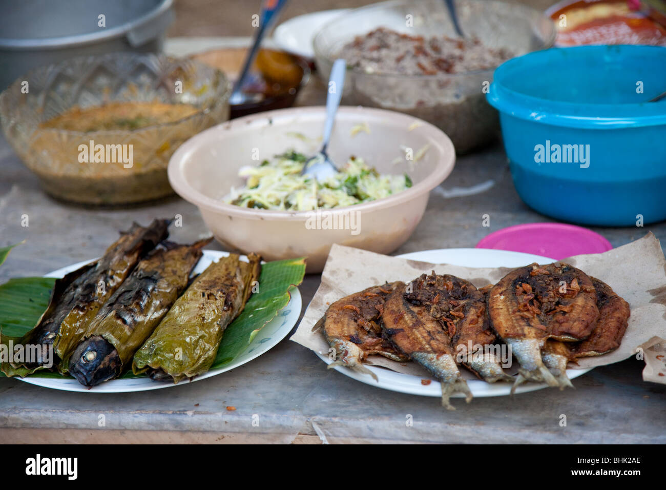 Markt Lebensmittel auf sumbawa Stockfoto