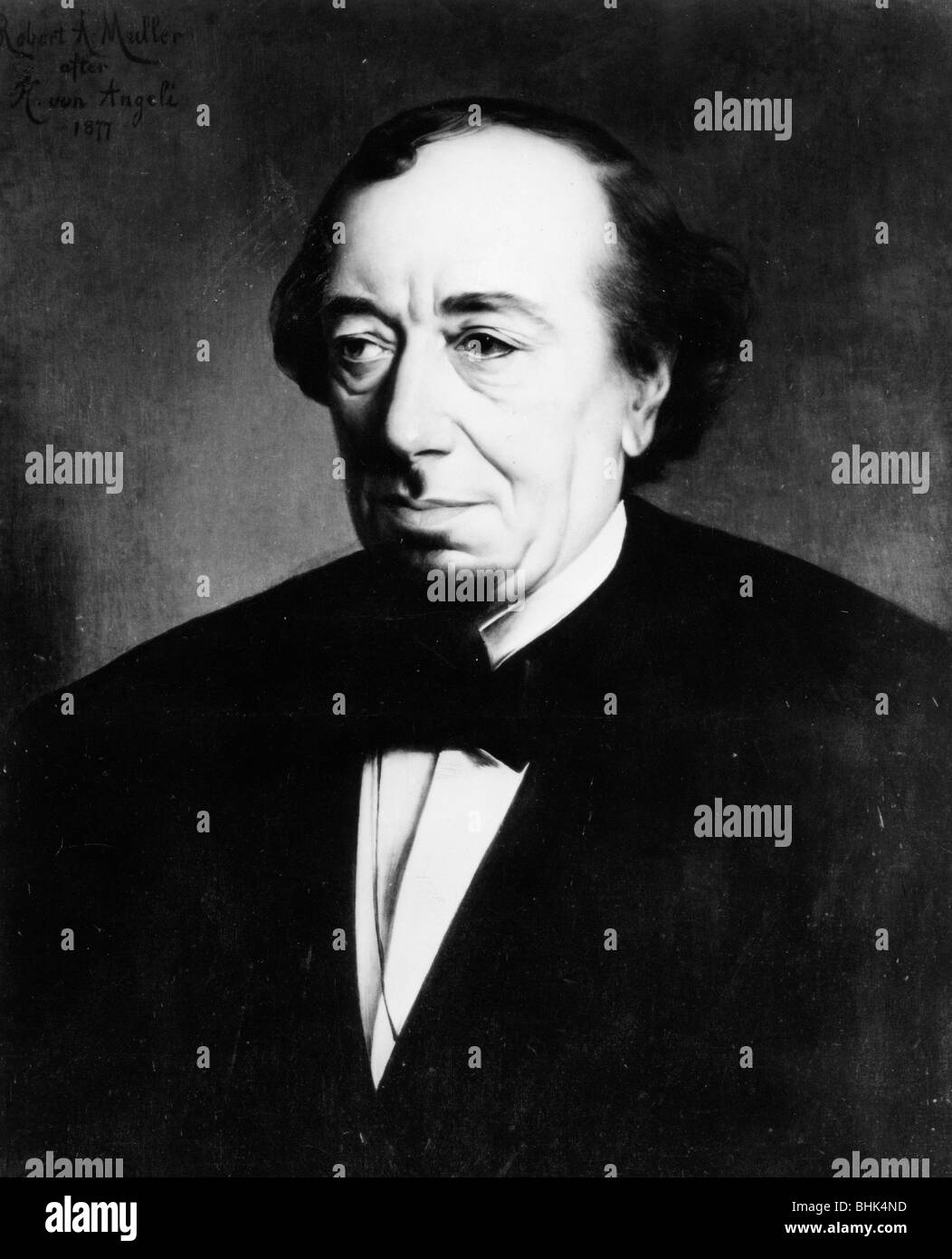 Benjamin Disreali (1804-81), der Britischen Konservativen Primeminister. Artist: Unbekannt Stockfoto