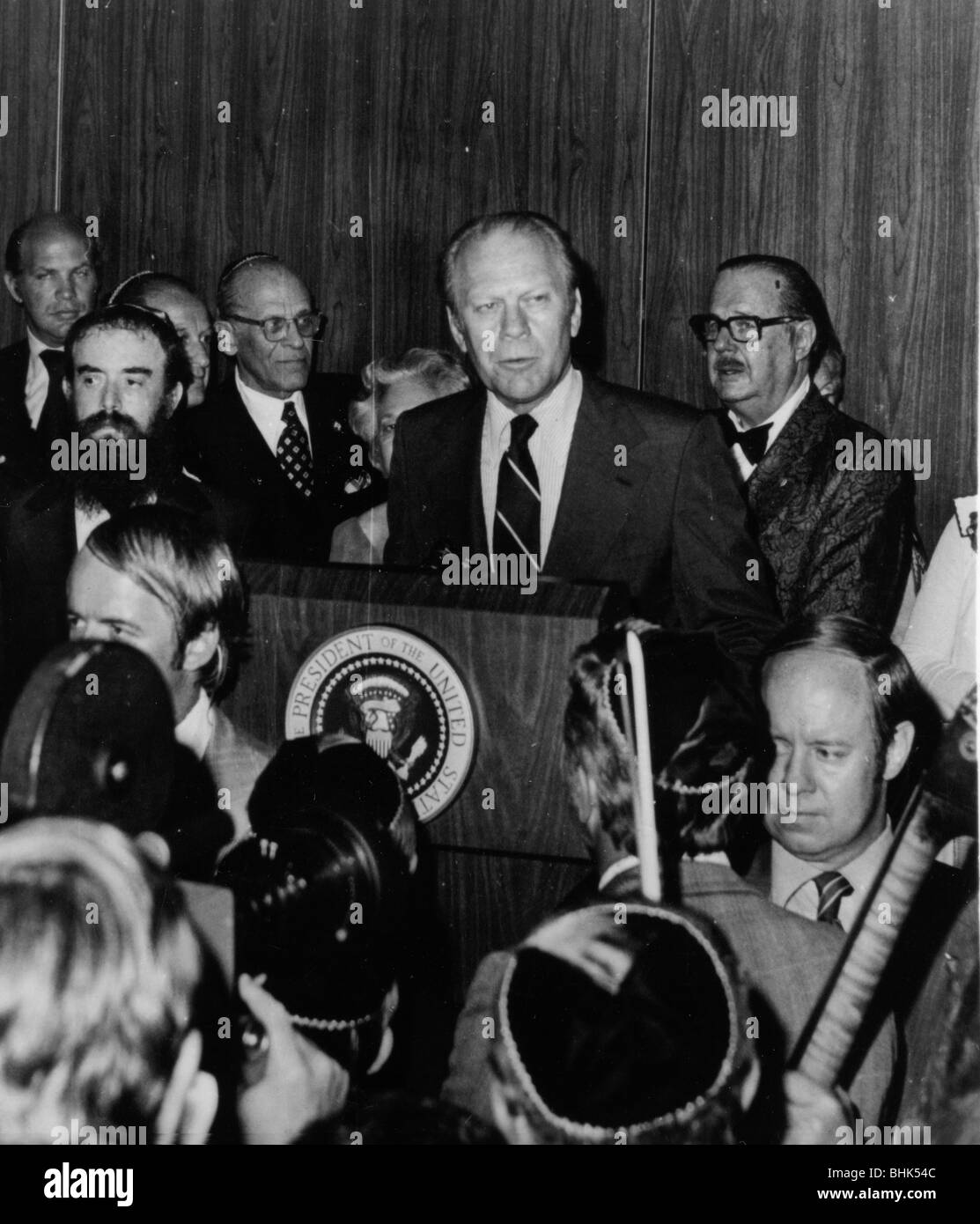 Gerald R Ford (1913), amerikanischer Präsident zwischen 1974-77. Artist: Unbekannt Stockfoto