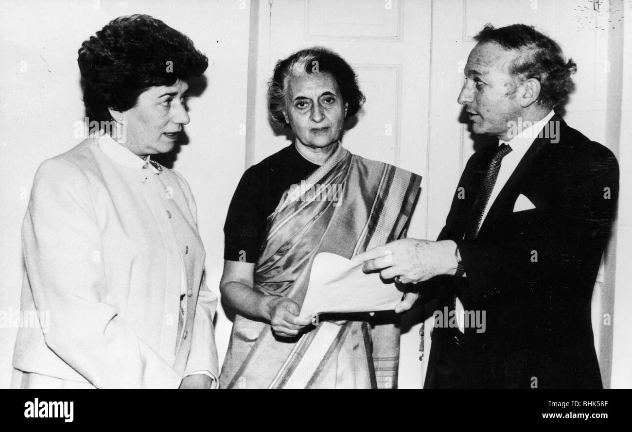 Indira Gandhi (1917-1984), Premierminister von Indien, 1966-77 und 1980-84. Artist: Unbekannt Stockfoto
