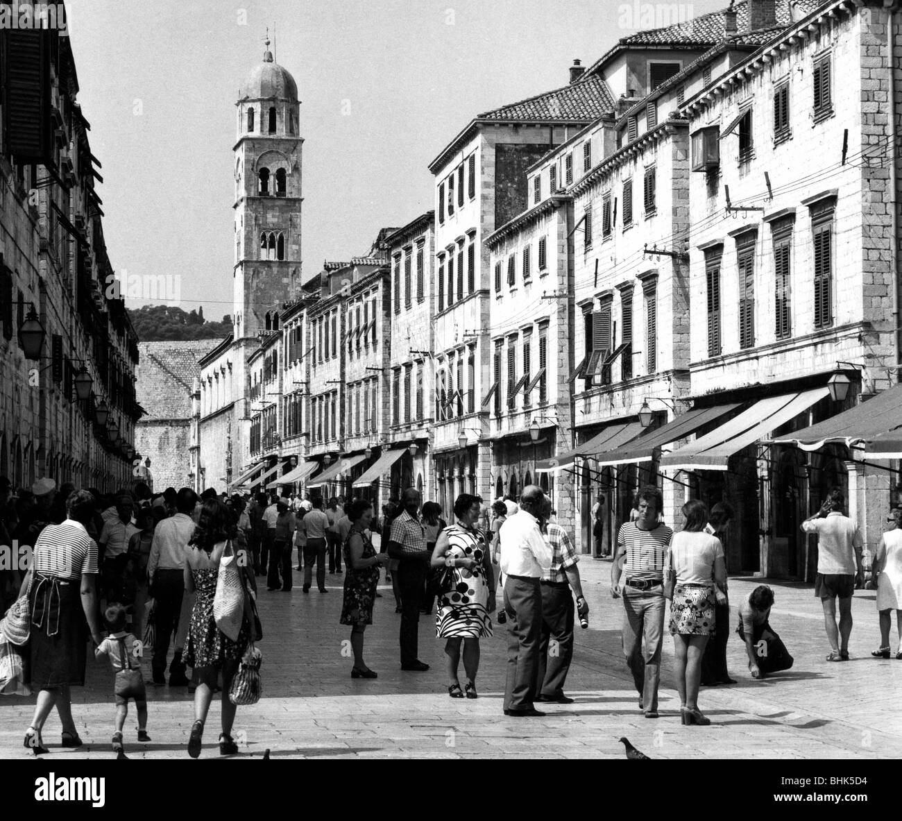 Geografie/Reisen, Kroatien, Dubrovnik, Fußgängerzone/Fußgängerzone, Stradun (Hauptstraße), 1963, Stockfoto