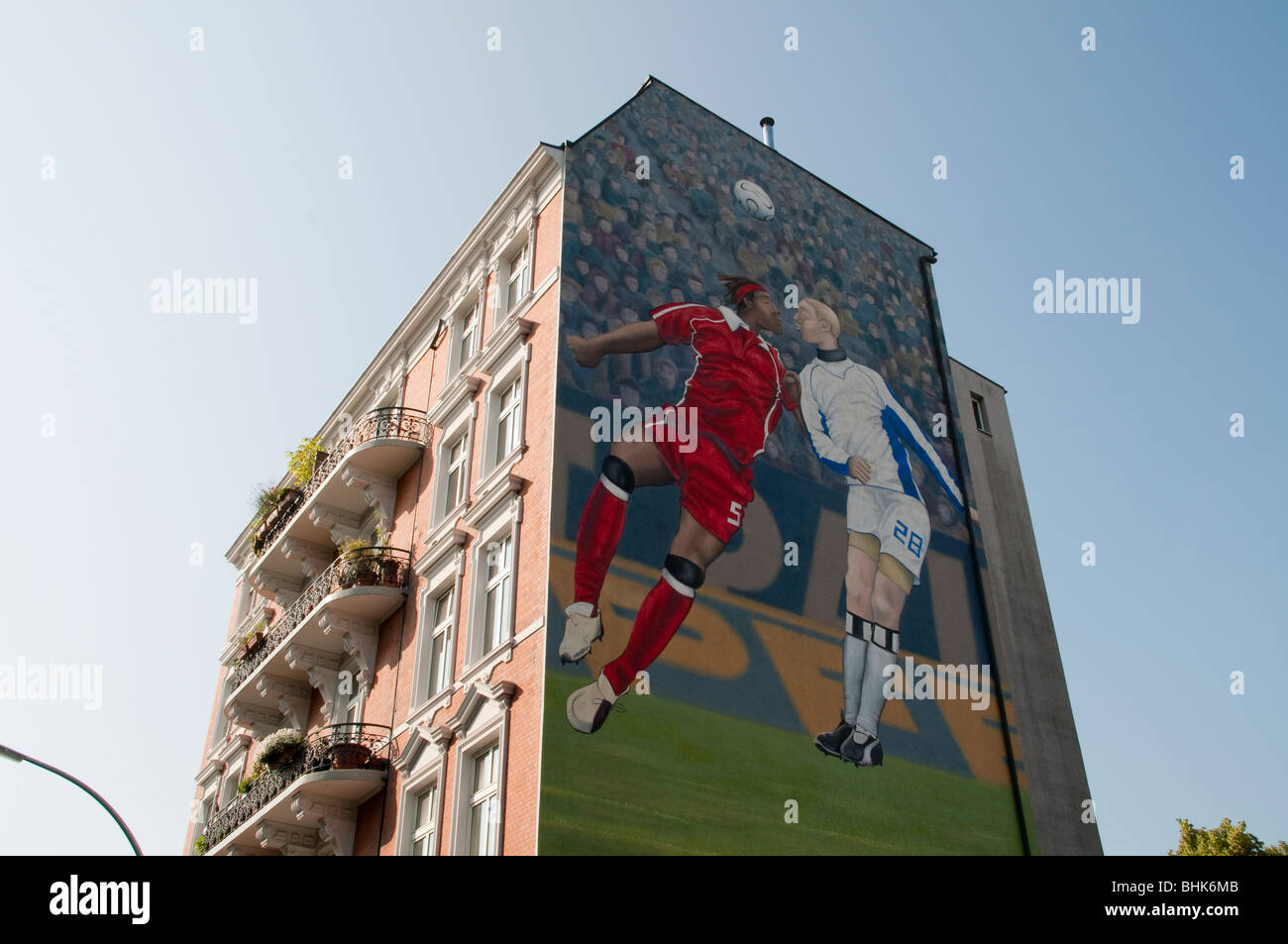 Wandmalerei in St. Georg, Hamburg, Deutschland Stockfoto