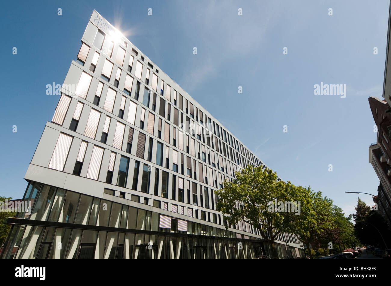modernes Bürogebäude, Winterhude, Hamburg, Deutschland Stockfoto