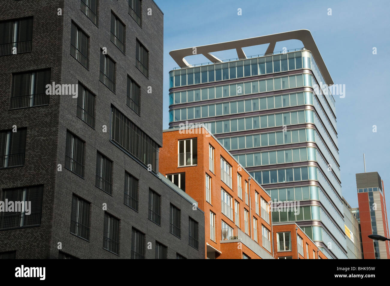 Moderne Bürogebäude in St. Pauli, Hamburg, Deutschland Stockfoto