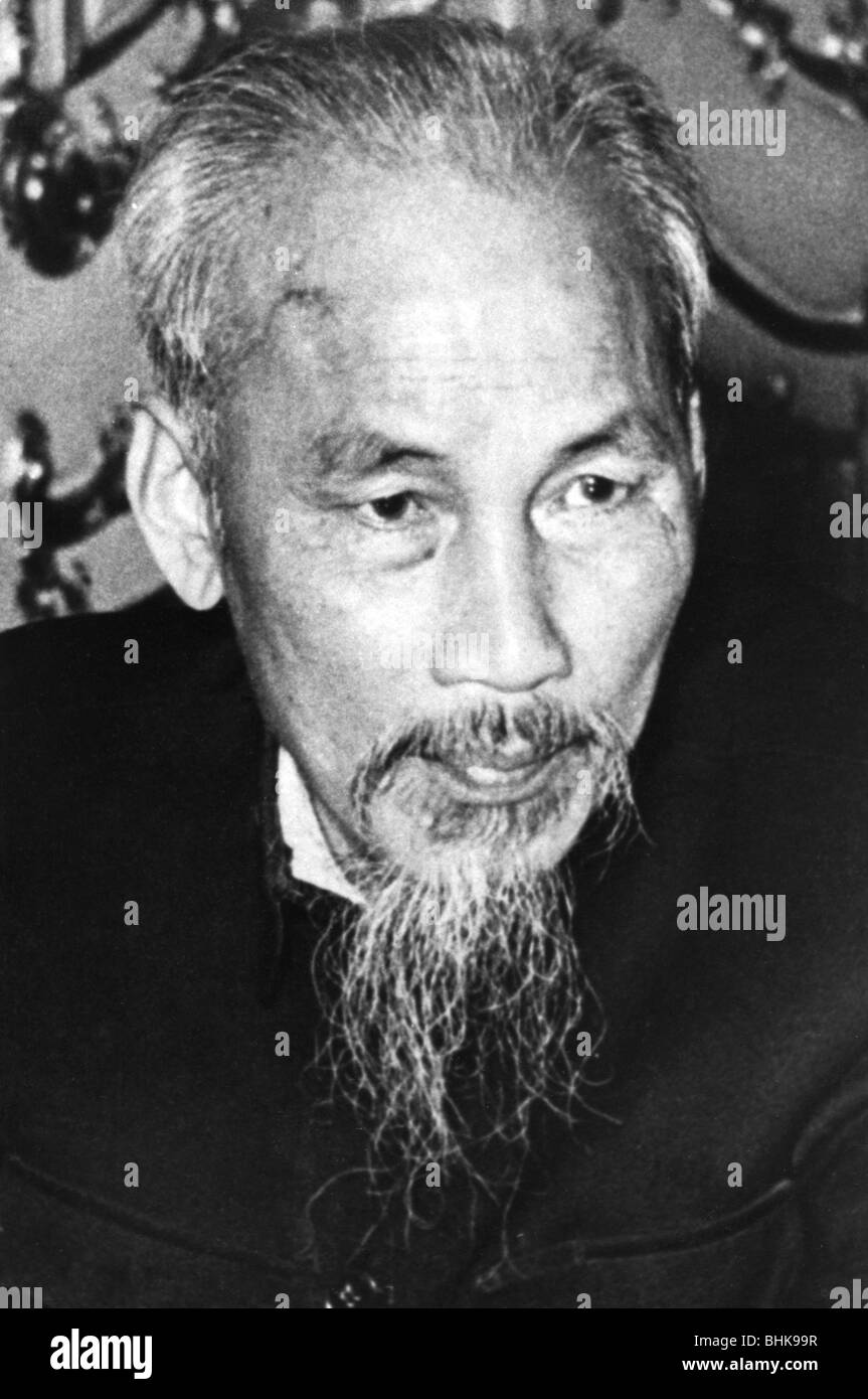 Ho-Chi-Minh, 15.5.1890 - 3.9. 1969, vietnamesischer Politiker, Präsident von Nordvietnamesen 1955 - 1969, Porträt, 1953, Stockfoto