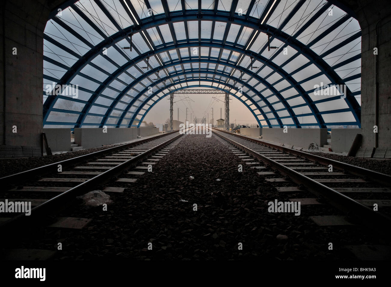 Tunnel, High-Speed Railway, Werke, Emilia Romagna, Italien Stockfoto