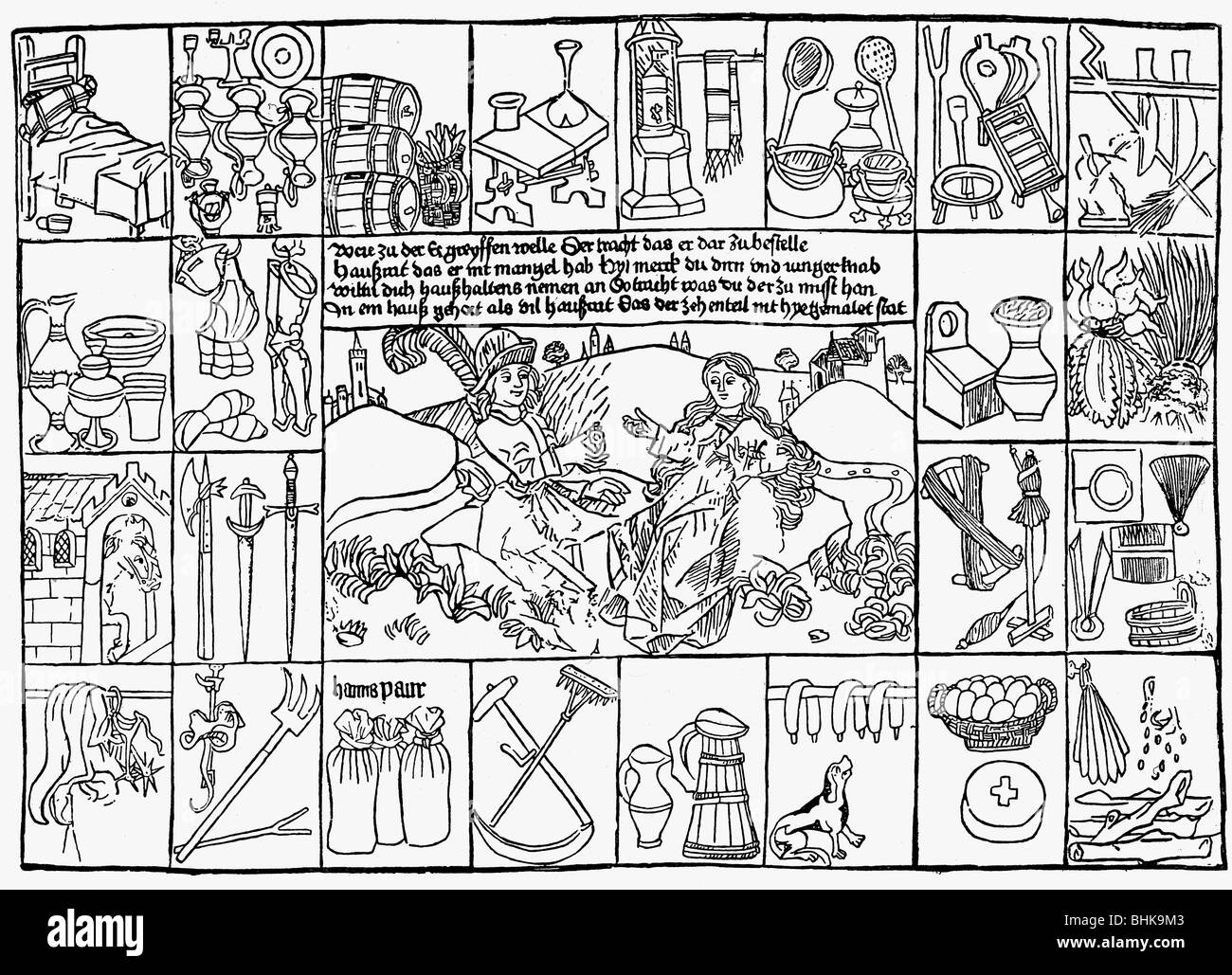 Gastronomie, Küche, Haushaltswaren, ca. 1497, Stockfoto