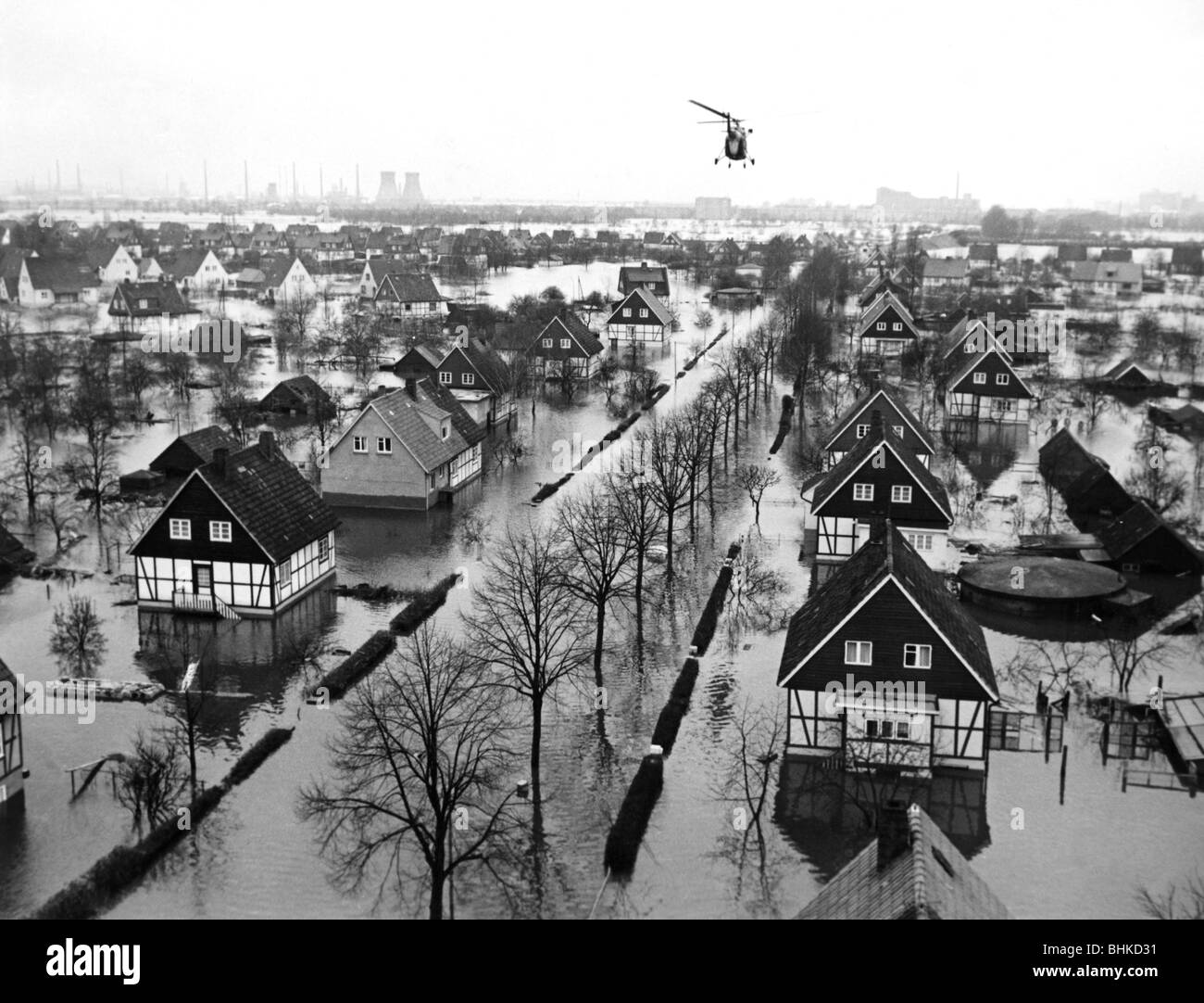 Katastrophen, Überschwemmungen, Nordseeflut, 16./17.2.1962, Stockfoto