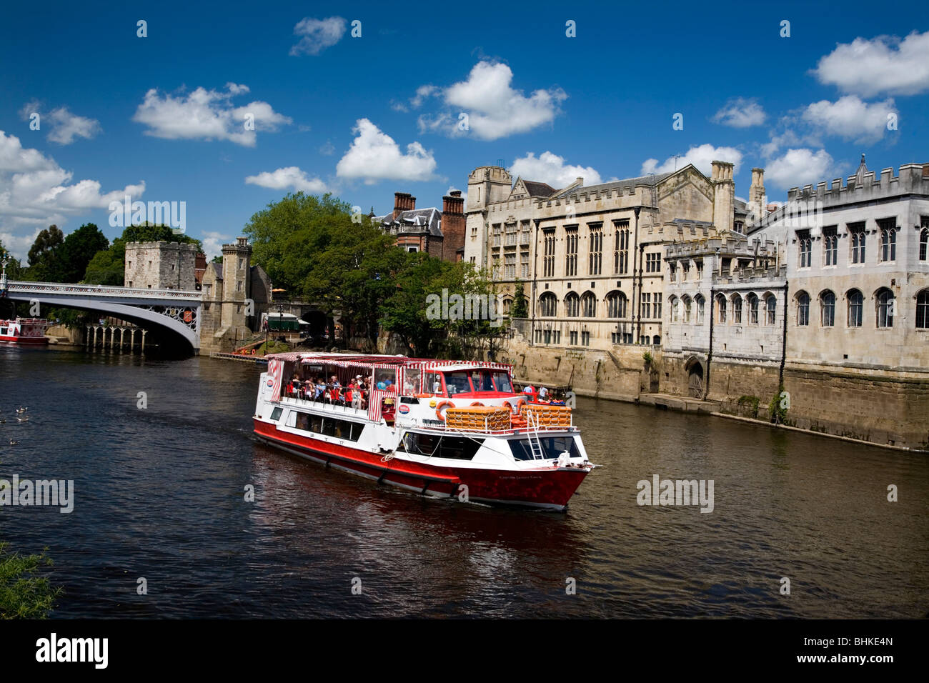 Fluss Ouse und Guildhall York Yorkshire Stockfoto