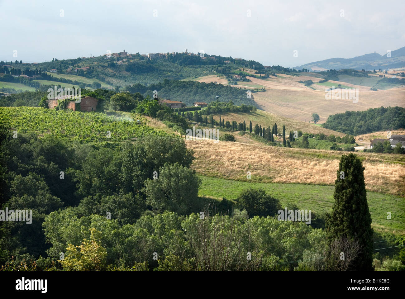 Toskanische Landschaft Stockfoto