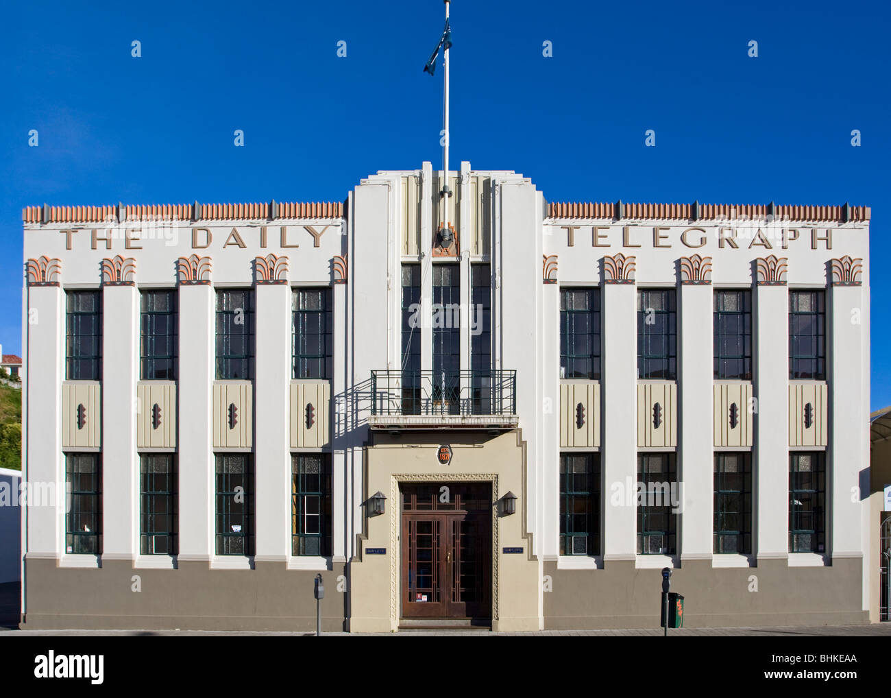 Daily Telegraph Art Deco Gebäude, Napier, Neuseeland Stockfoto