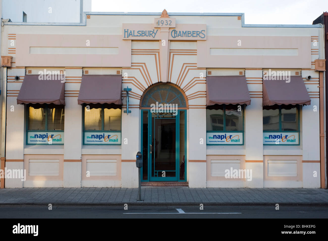 Halsbury Chambers, Napier, Neuseeland Stockfoto