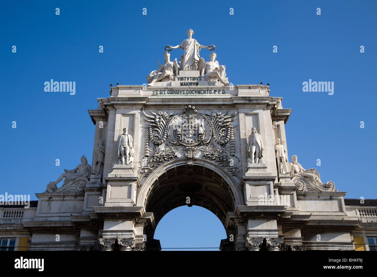 Portugal, Lissabon Bogen von Augusta. Portugiesische Namen Arco da Rua Augusta Stockfoto