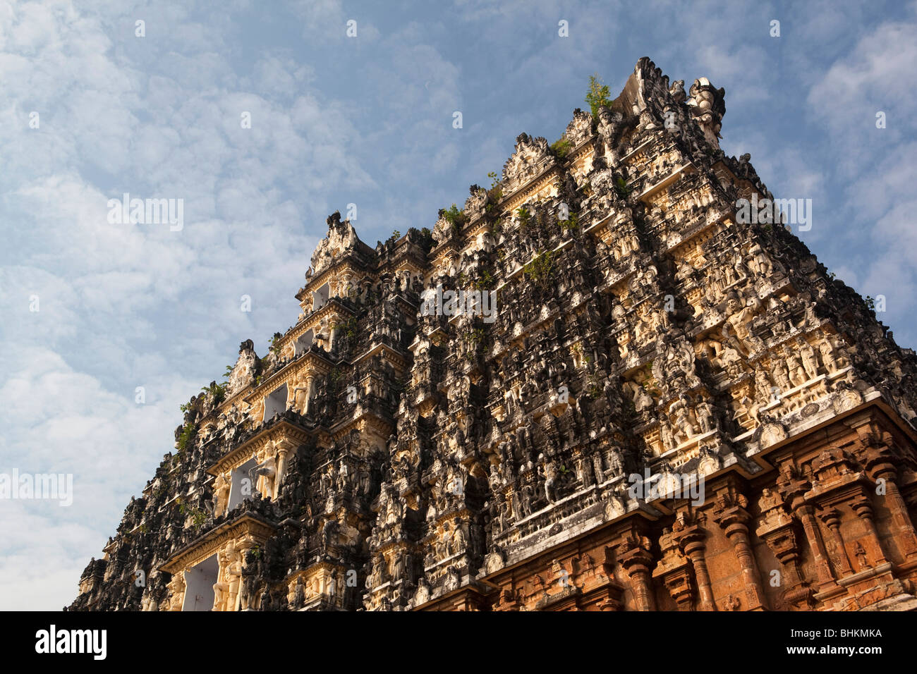 Indien, Kerala, Thiruvananthapuram, (Trivandrum), Hindu-Tempel Sri Padmanabhaswamy gopuram Stockfoto