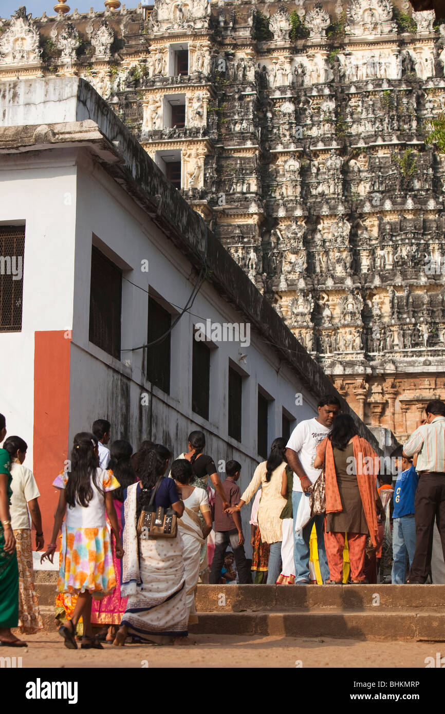 Indien, Kerala, Thiruvananthapuram, (Trivandrum), Hindu-Tempel Sri Padmanabhaswamy Pilger Stockfoto