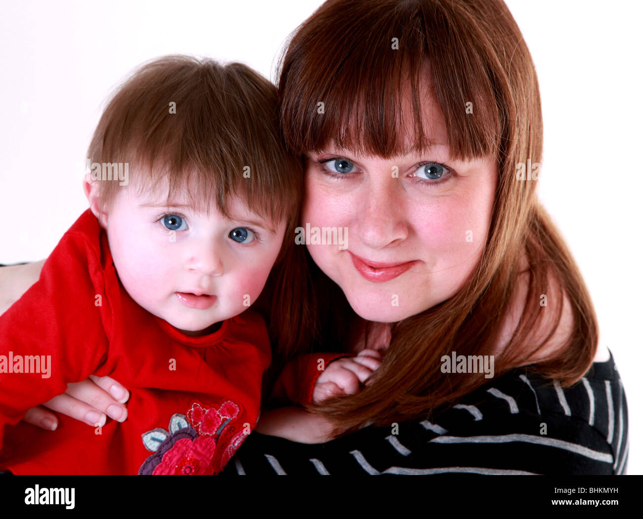 Mutter und 6 Monate alten Tochter. Stockfoto
