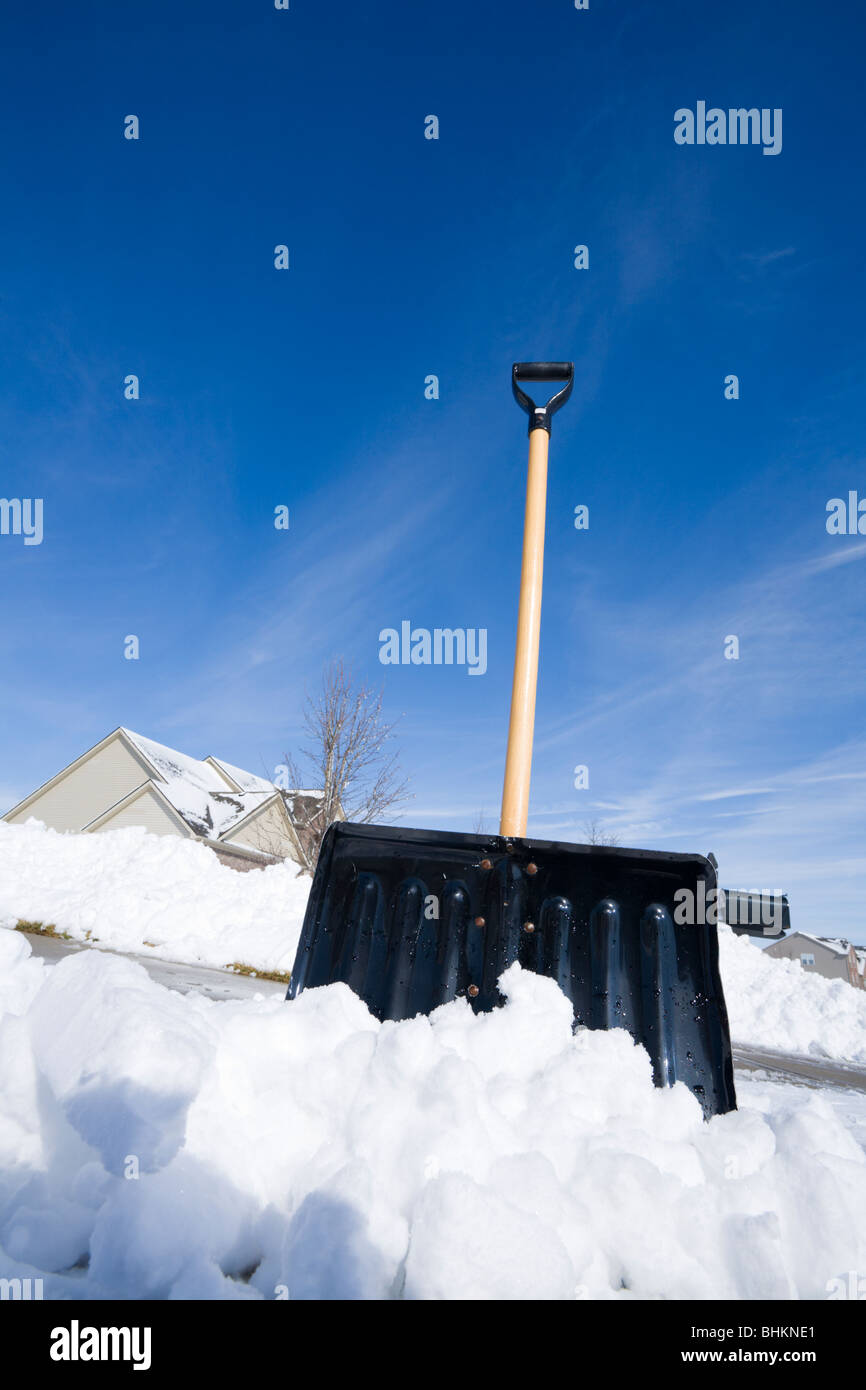 Schneeschaufel Stockfoto