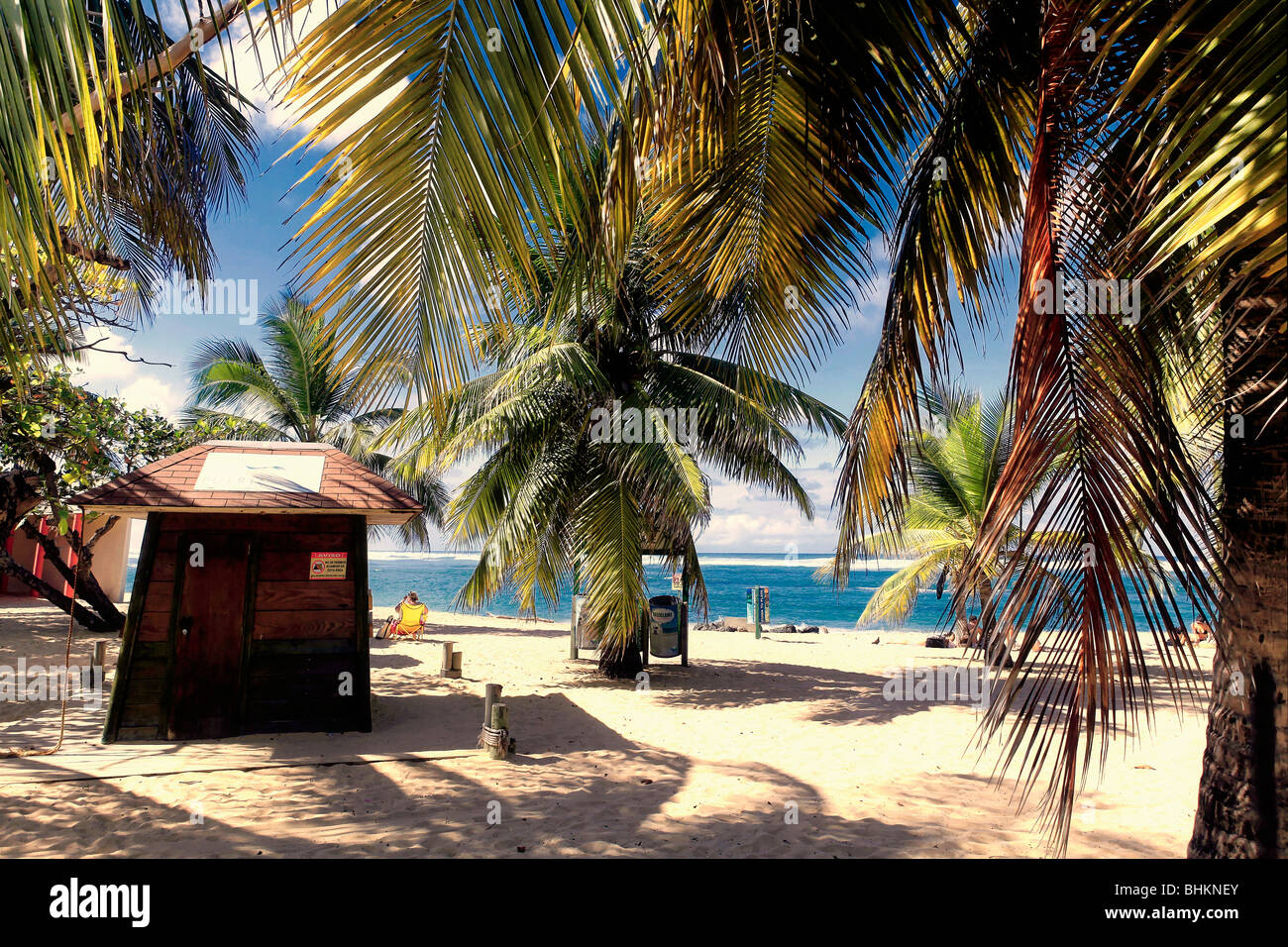 Palm Beach, Playa Escambrón abge- San Juan Puerto Rico Stockfoto
