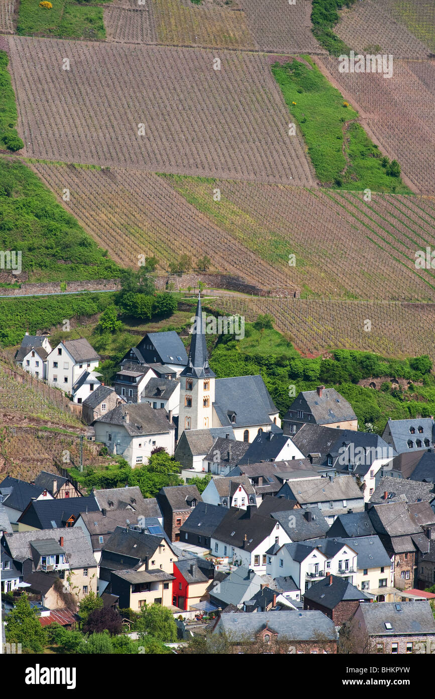 Kleines Dorf in der Wein-Region in der Nähe der Mosel Stockfoto