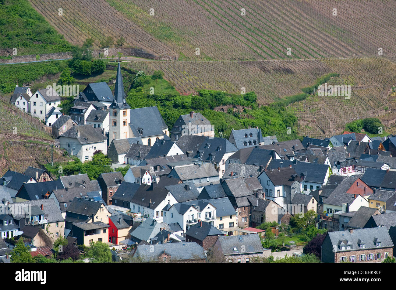 Kleines Dorf in der Wein-Region in der Nähe der Mosel Stockfoto