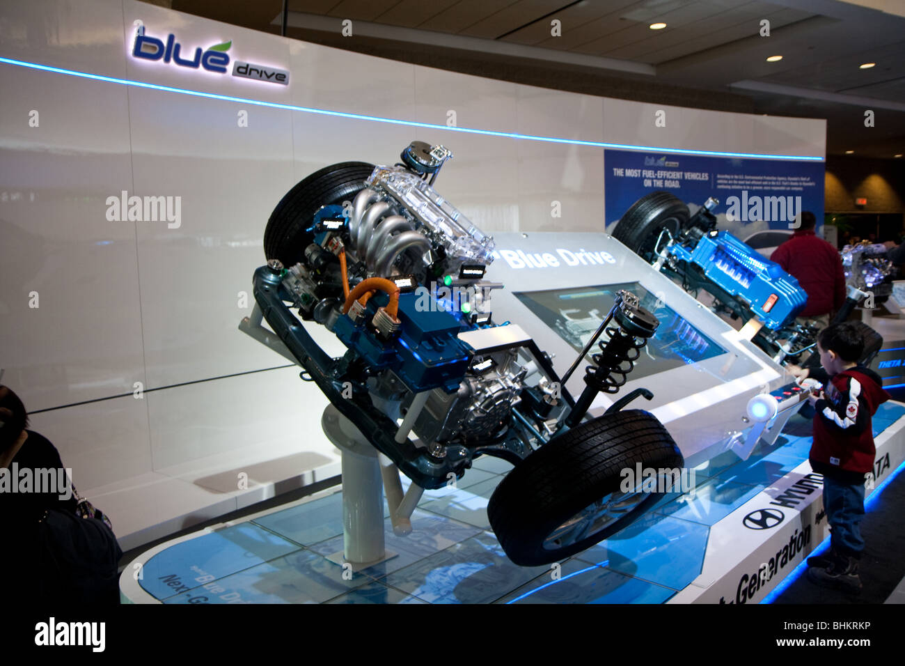 Hyundai zeigt seine saubere Energie-Technologie Stockfoto
