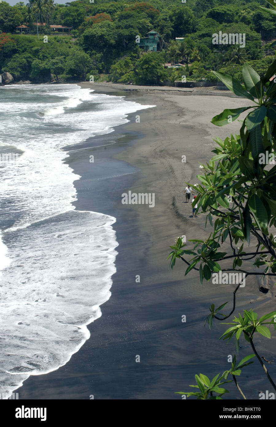 El Salvador. Der Strandclub Atami. Pazifischen Ozean. Abteilung La Libertad. Stockfoto