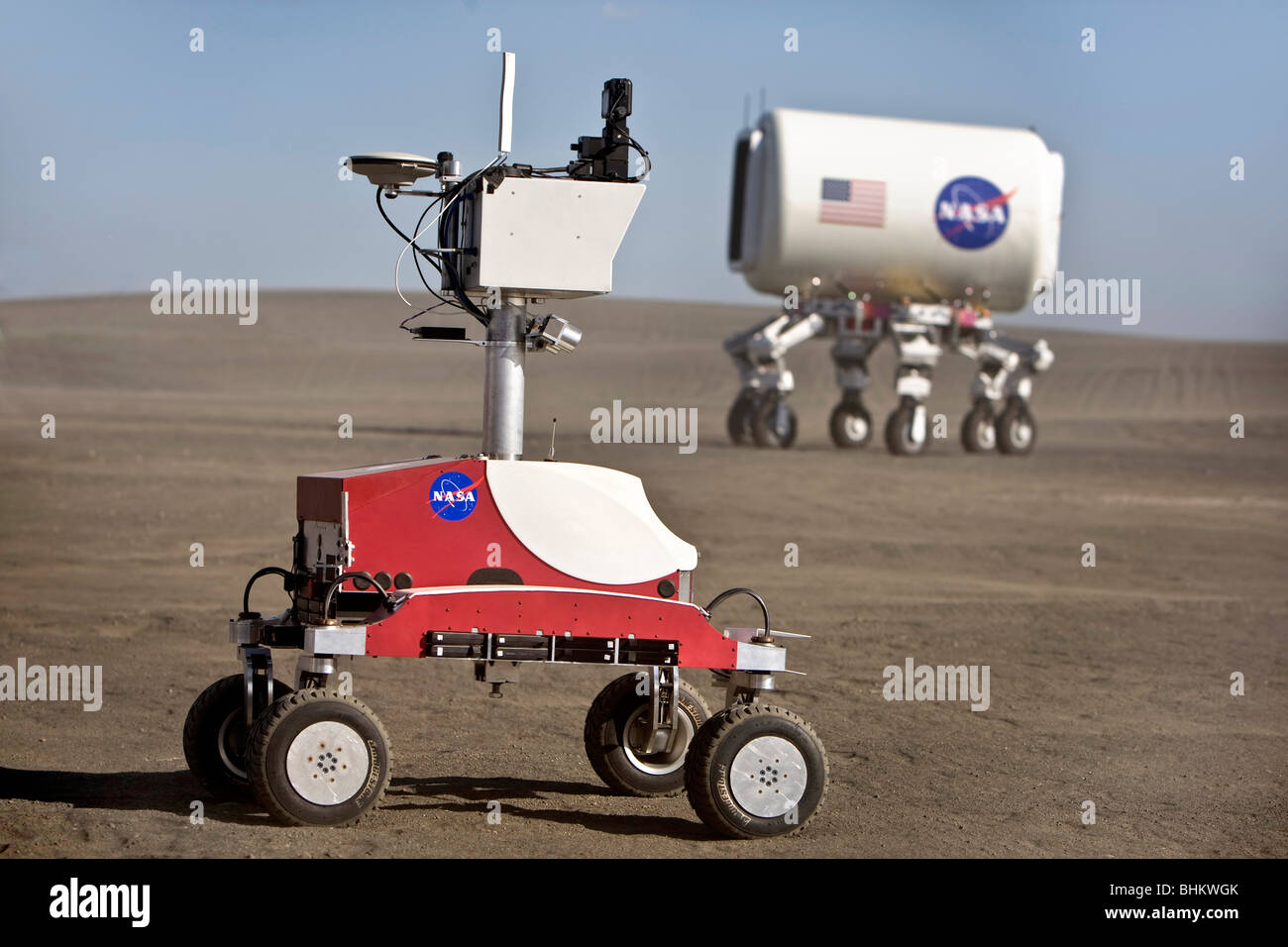 NASA menschliche Roboter Systeme Projekt konzentrierte sich auf Mobilität von Mensch und Roboter-Systeme für den Mond Stockfoto