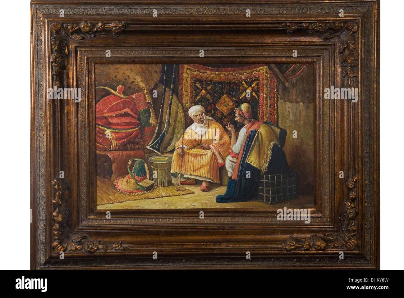Arabische Malerei innerhalb eines Frames Stockfoto