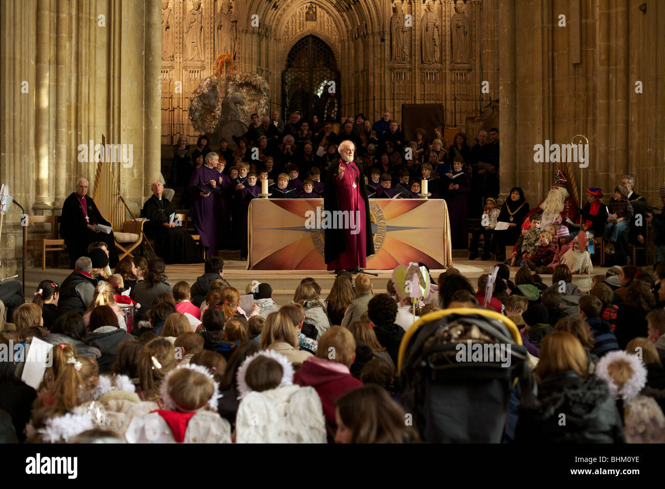 Erzbischof von Canterbury Durchführung Weihnachtsgottesdienst Stockfoto