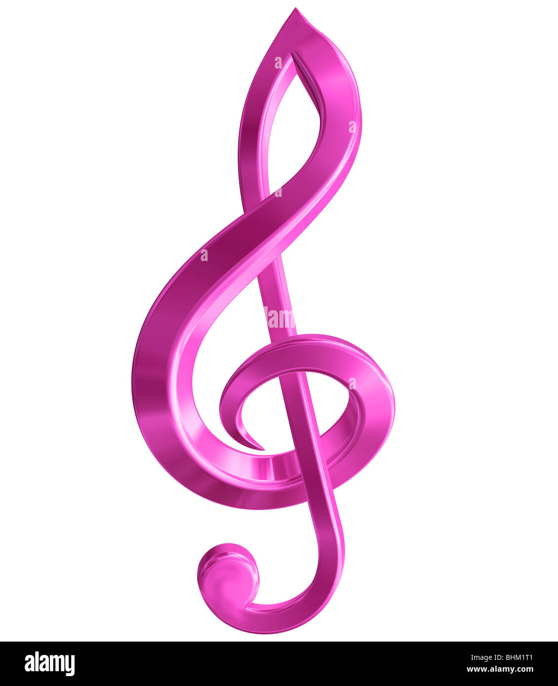 Original-isolierte Illustration eines rosa Musik-Symbols Stockfoto