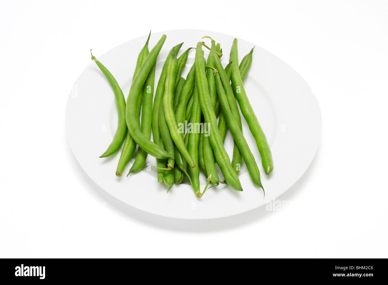 Teller mit Bohnen Stockfoto