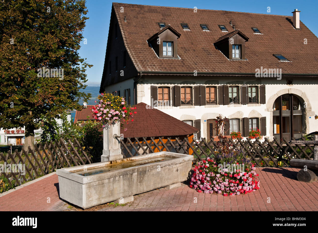 Ein typisches Schweizer Haus Stockfoto