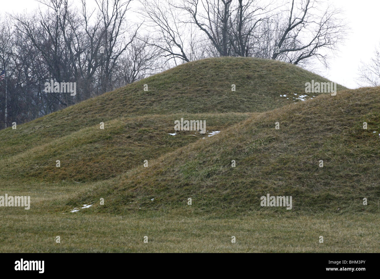 Hopewell Kultur nationaler historischer Park indische Hügel Erdarbeiten Chillicothe, ohio Stockfoto